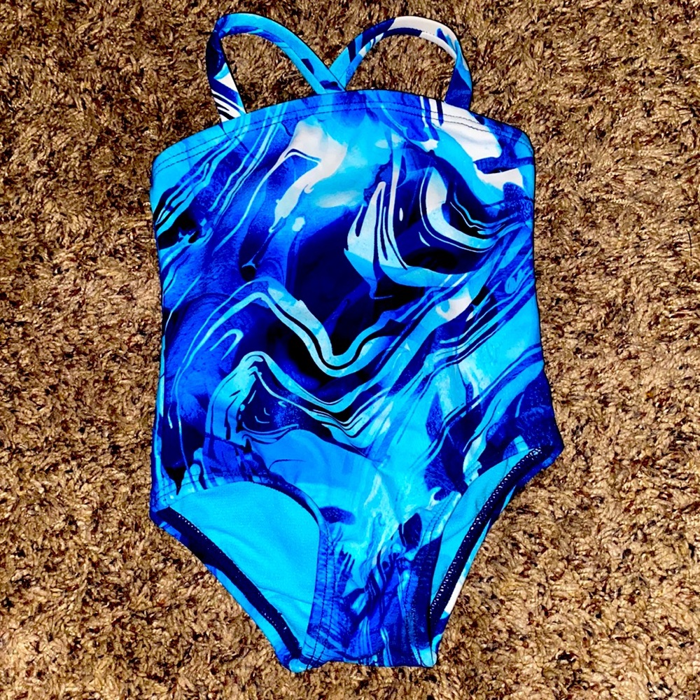 Peyton & Parker Blue Baby Swimsuit 6/9M